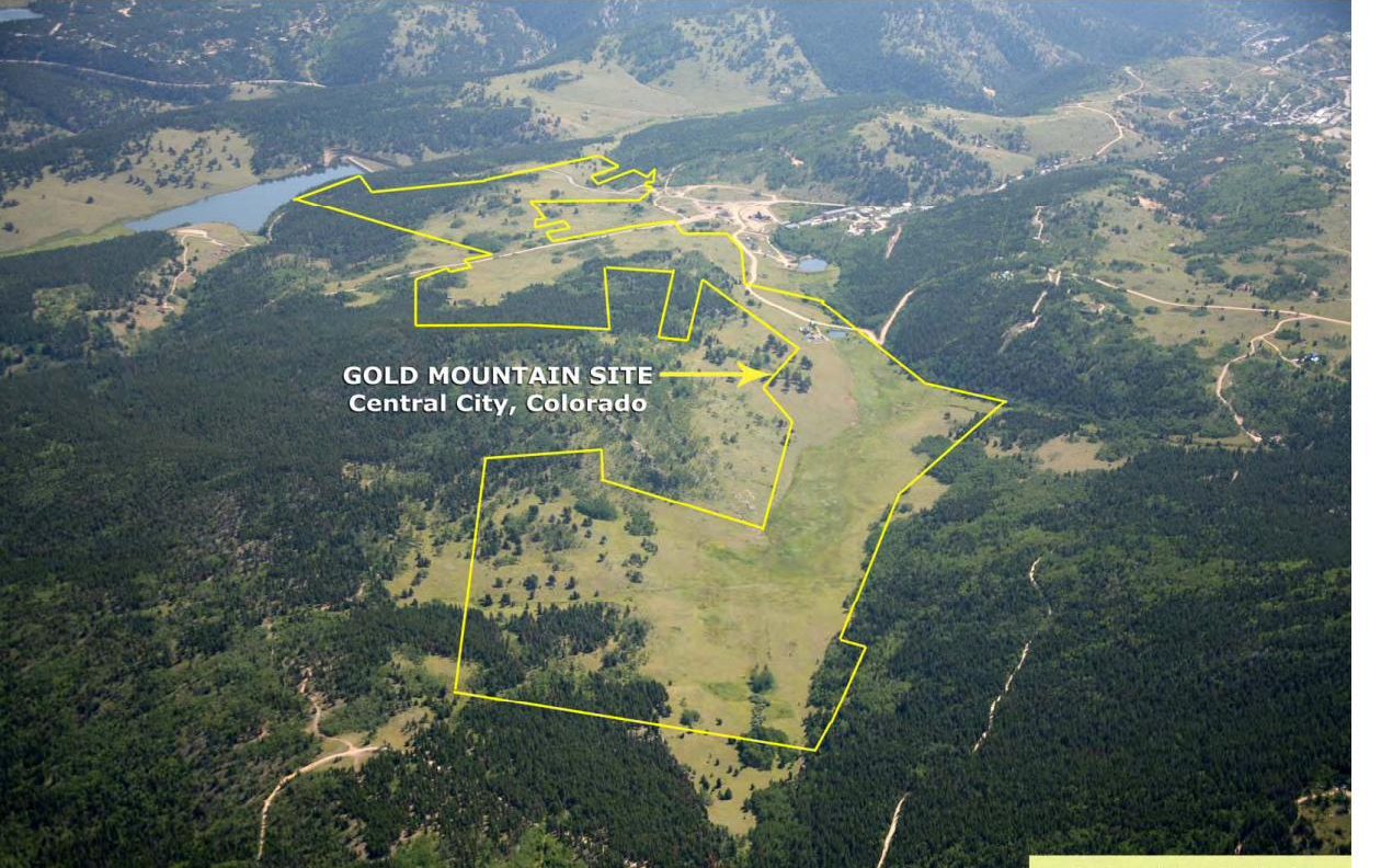 Aerial view of the Eureka Valley site with surrounding mountains